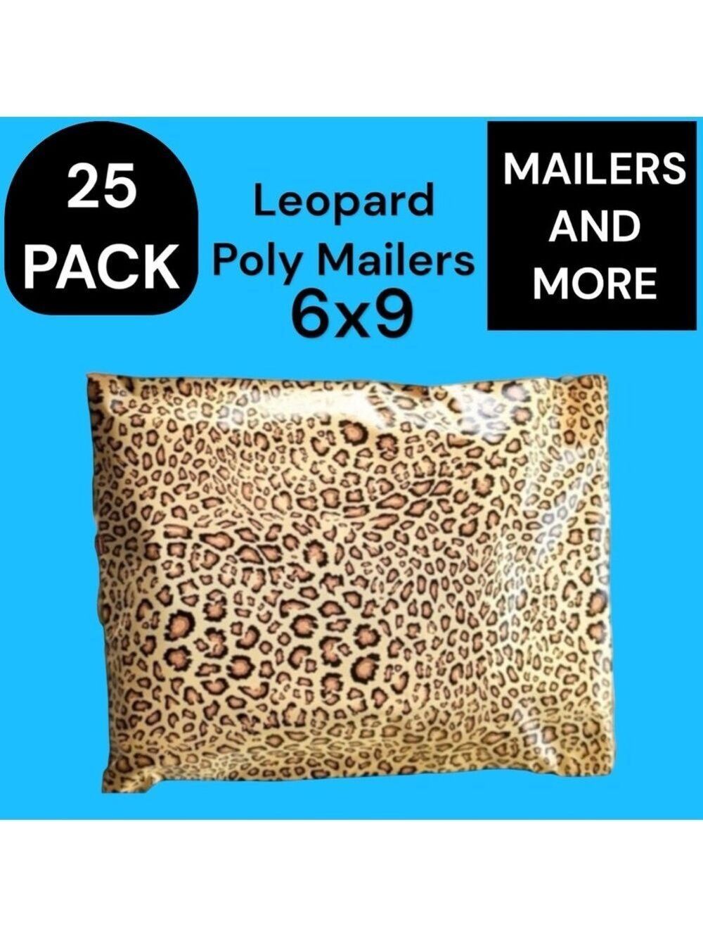 25 6X9 Poly Mailers Leopard Flat Shipping Envelopes PRICE IS FIRM - Picture 2 of 9